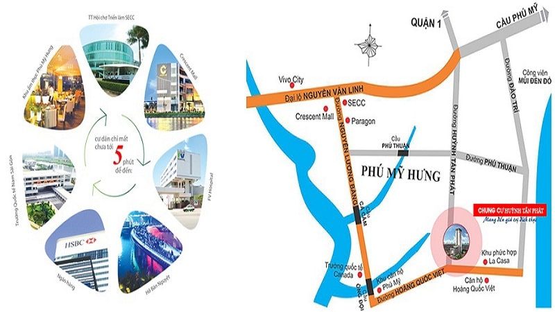 Vị trí Chung cư Huỳnh Tấn Phát