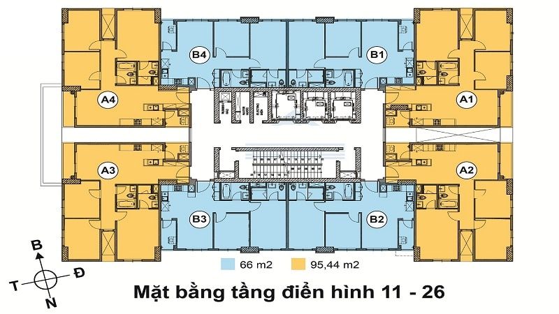 Mặt bằng Chung cư Huỳnh Tấn Phát