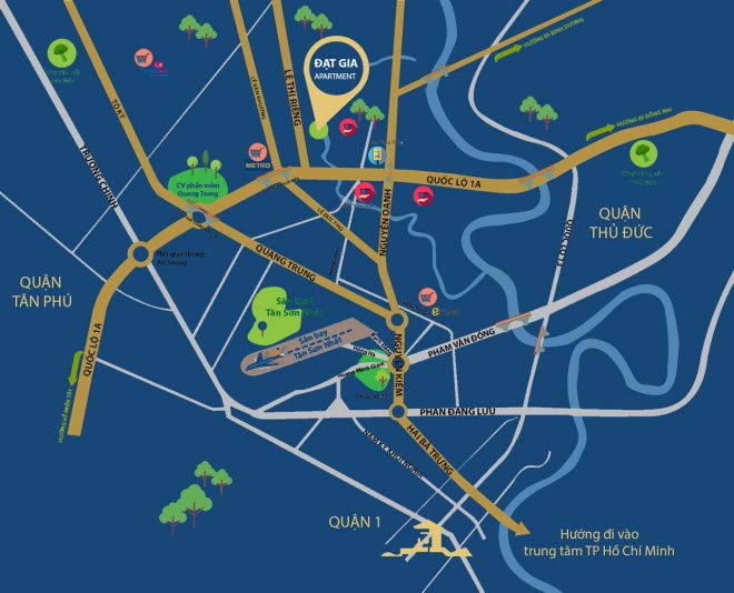 Vị trí dự án căn hộ Green Mark Quận 12 Vị trí dự án căn hộ Green Mark Quận 12