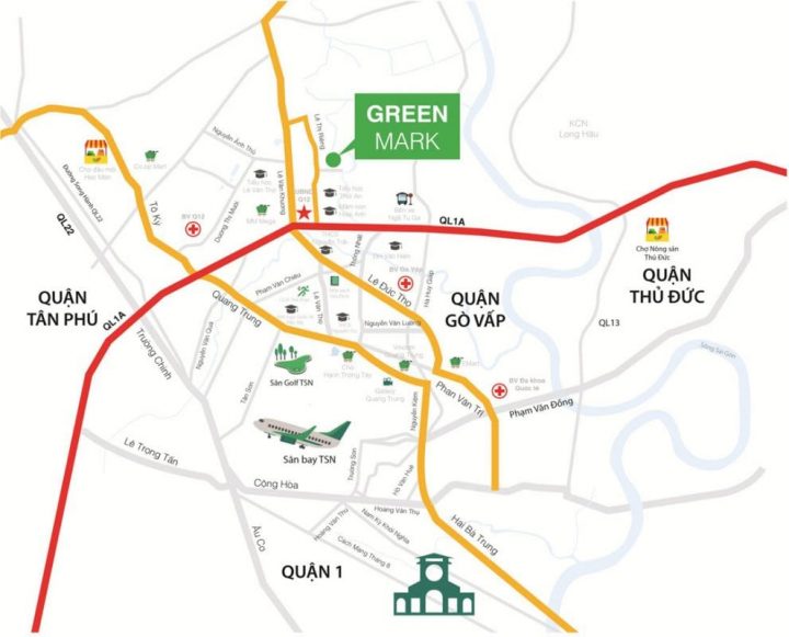 Vị trí căn hộ Green Mark Vị trí căn hộ Green Mark