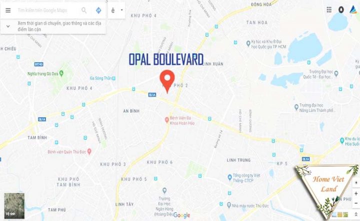 Vị trí căn hộ Opal Boulevard Vị trí căn hộ Opal Boulevard